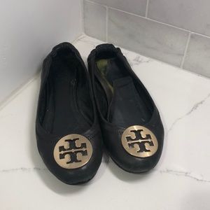 Tory Burch Black Ballet Flats, Size 38 (Size 6.5 equivalent)
